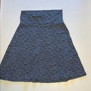 Skirt - Blue and White Patterned